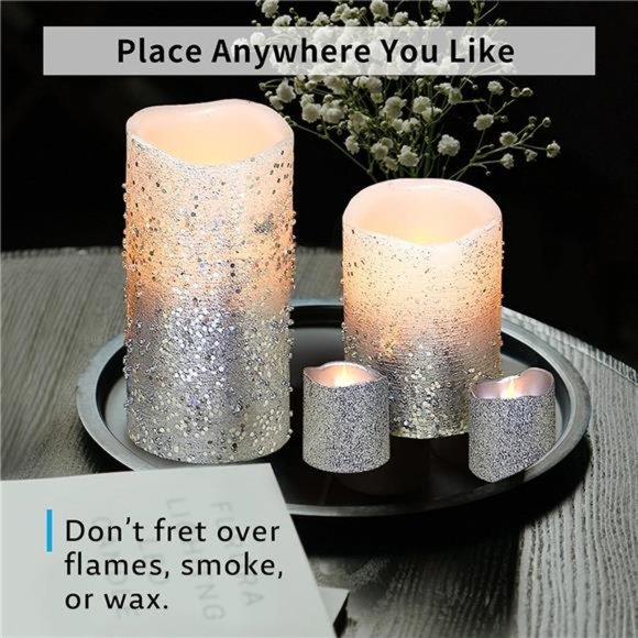 LED Flameless Candles with Remote – Battery-Operated Flameless Candles Bulk Set - Picture 4 of 6